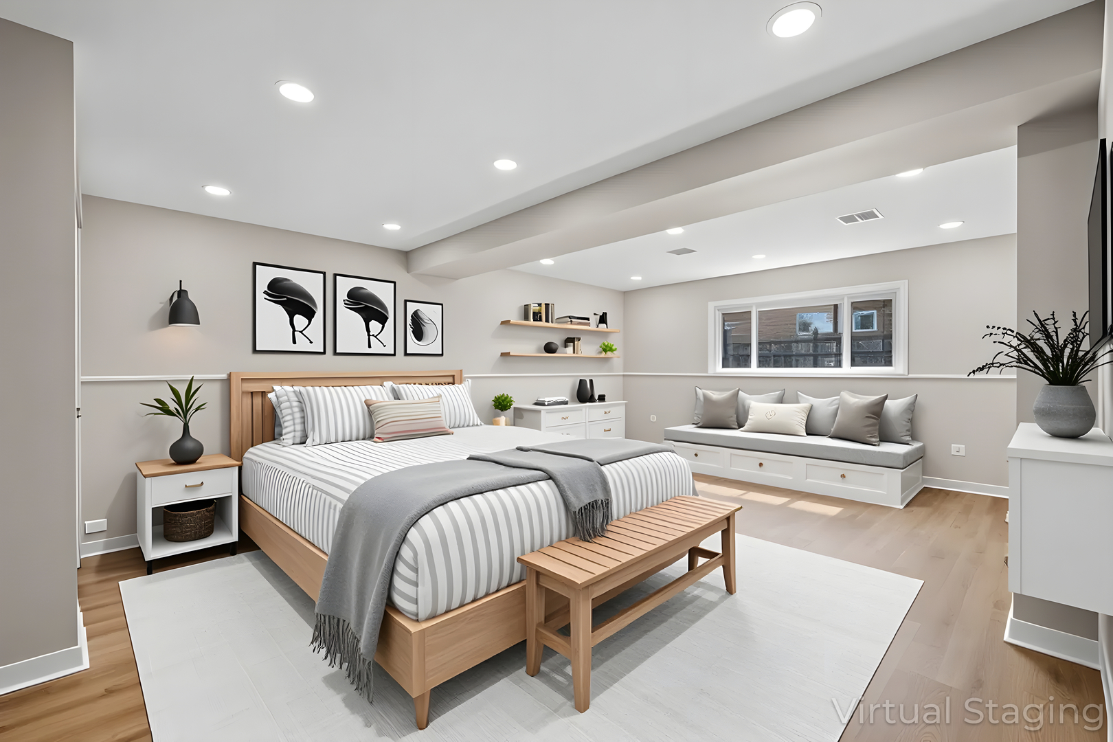 1813 West Pheasant Trail Mount Prospect, IL 60056 - Photo 11 of 31 a spacious bedroom with a large bed and a couch