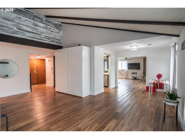a view of livingroom with wooden floor