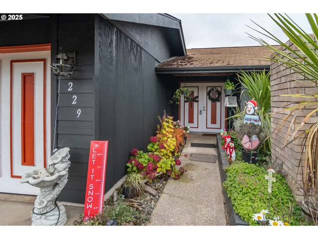 a front view of a house