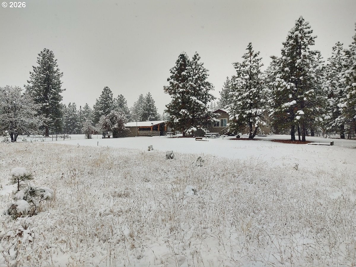 271 South Fairway Road, Unit B Tygh Valley, OR 97063 - Photo 17 of 31 a view of a yard covered in snow