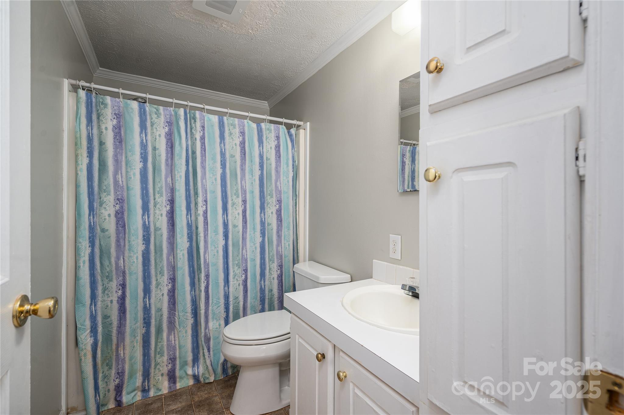 6636 Old Plank Road Stanley, NC 28164 - Photo 6 of 22 a bathroom with a sink a toilet and shower
