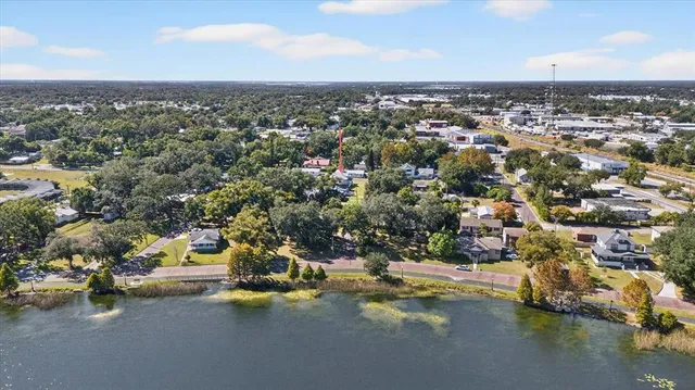 an aerial view of a city