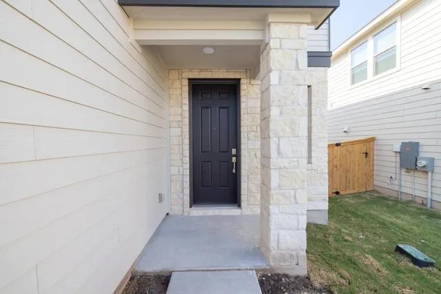 a view of front door