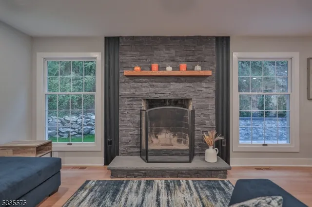 a view of entryway with wooden floor