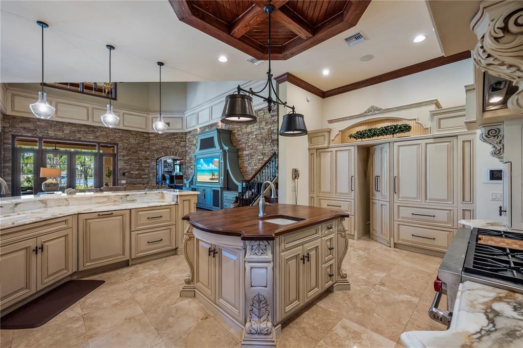 9121 Tibet Pointe Circle Windermere, FL 34786 - Photo 23 of 100 a kitchen with stainless steel appliances granite countertop a stove a sink and a refrigerator
