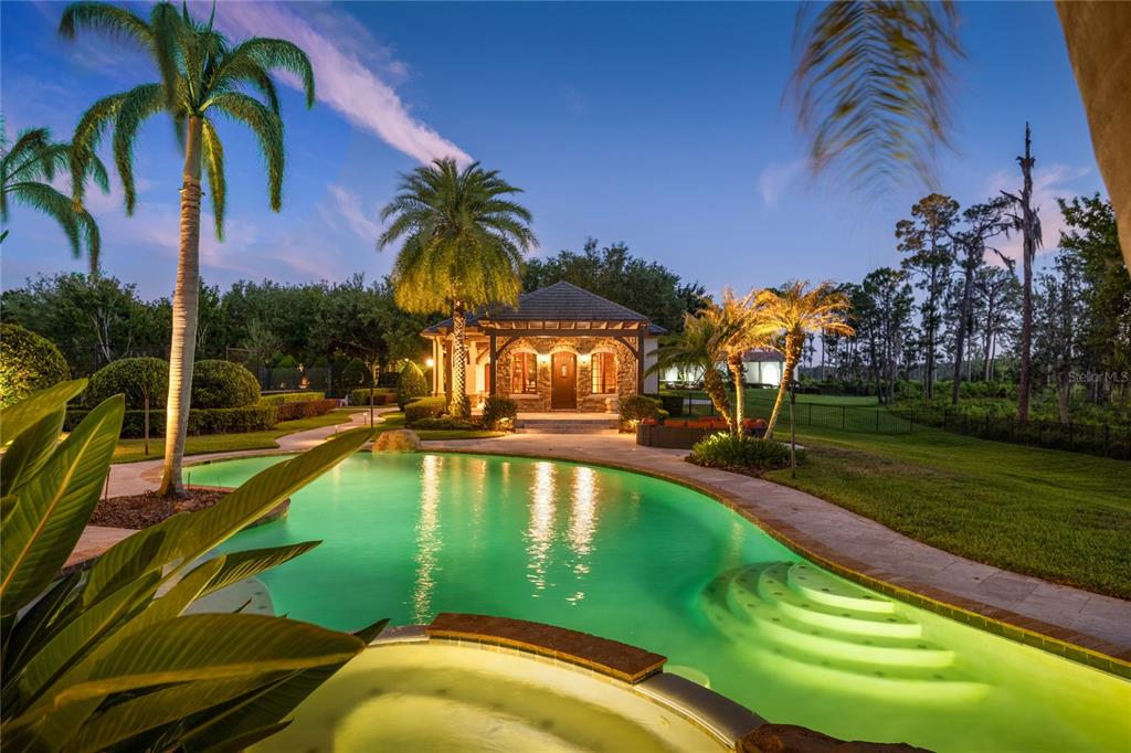 9121 Tibet Pointe Circle Windermere, FL 34786 - Photo 97 of 100 a view of a swimming pool with a table and chairs