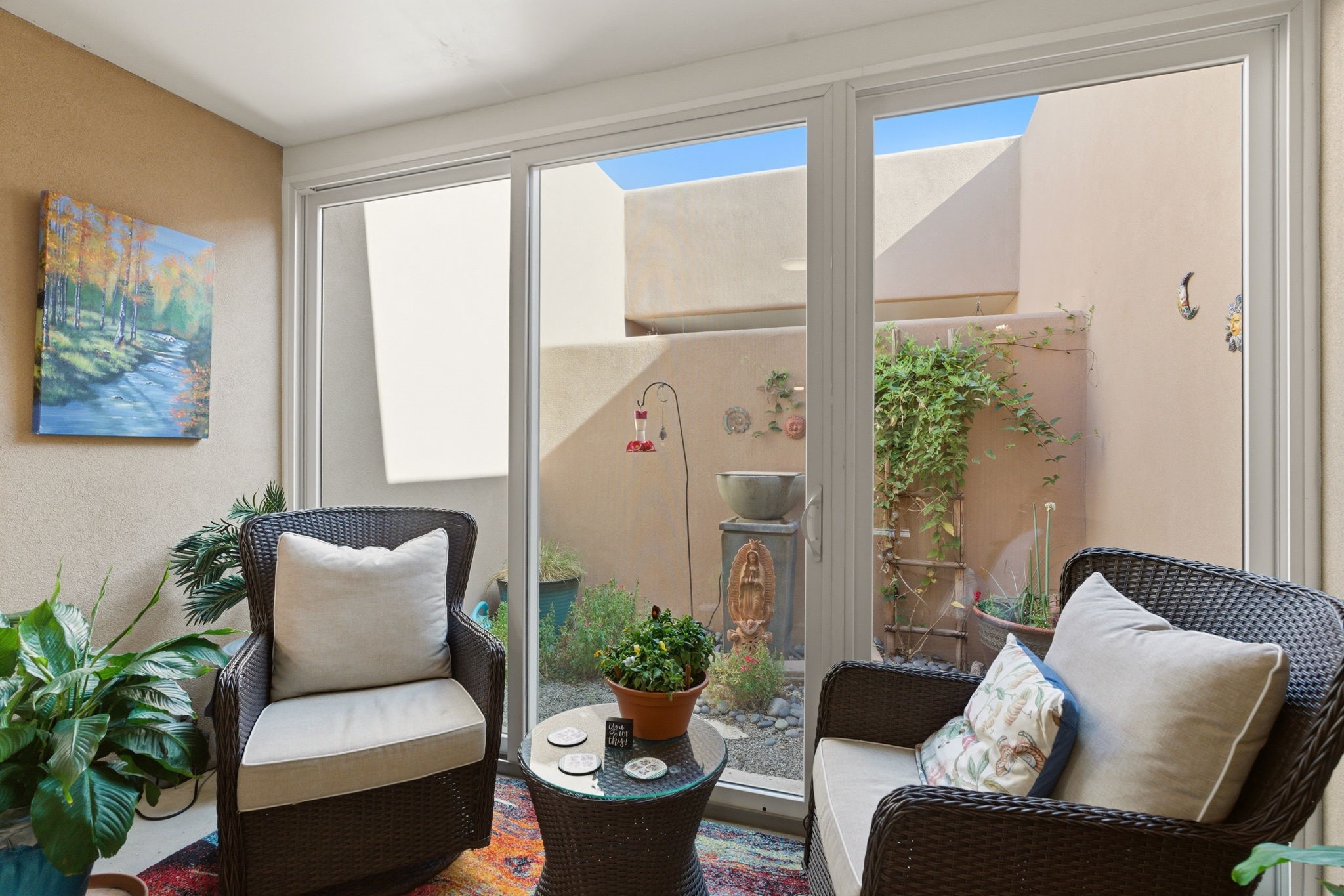 3 Silver Buckle Road Santa Fe, NM 87508 - Photo 14 of 34 Sun room with outdoor access to patio