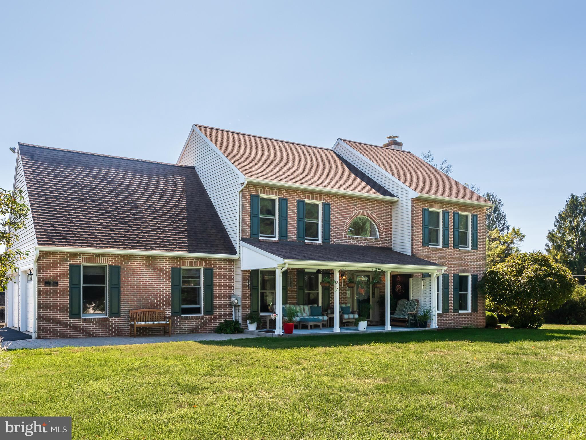 Brick front facade with covered Front Porch