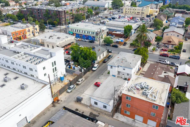 an aerial view of a city