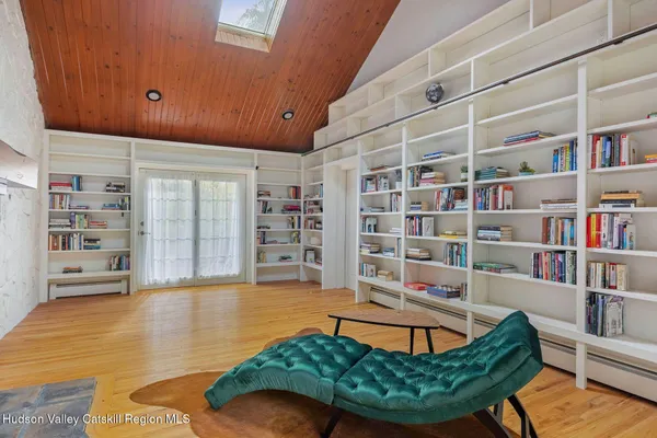 a room with furniture