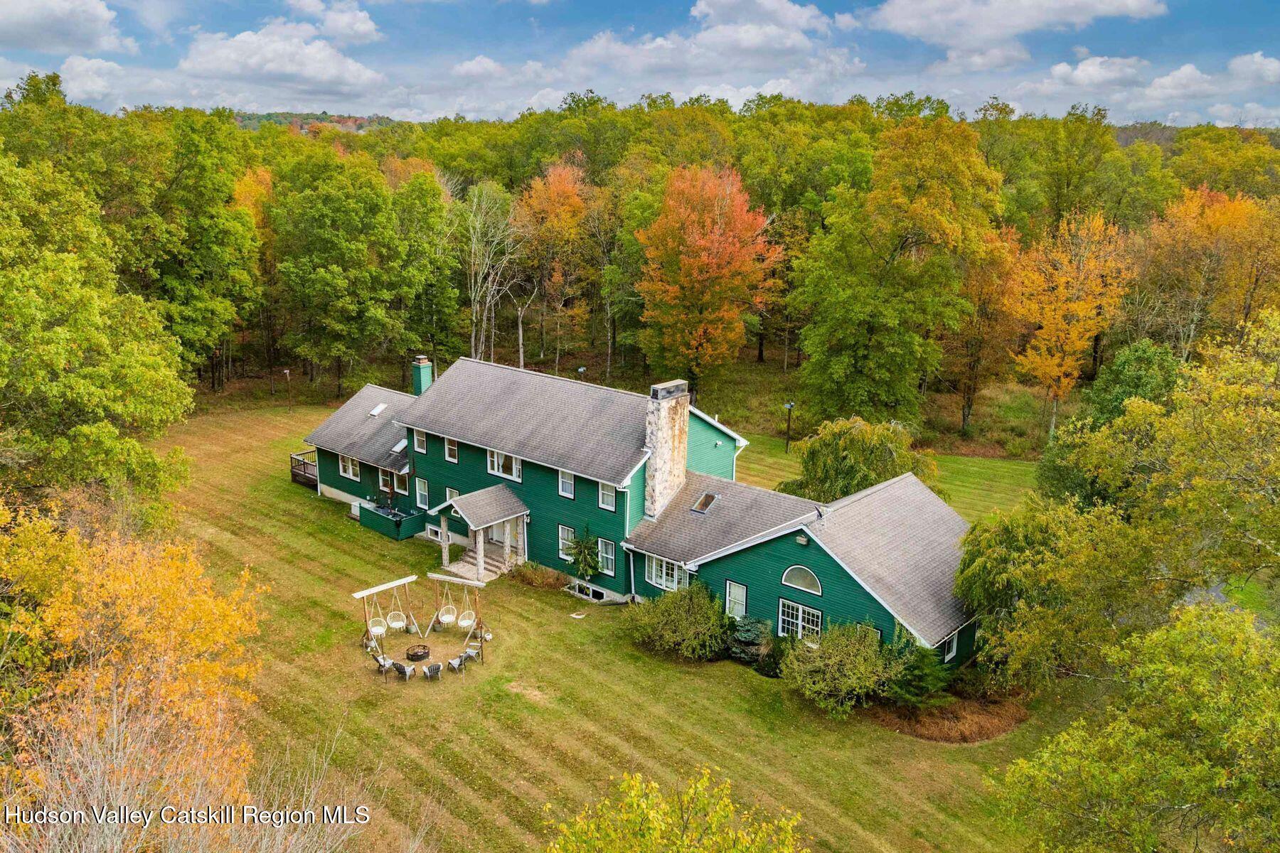 2935 Rte 44 55 Gardiner, NY 12525 - Photo 76 of 87 an aerial view of house with yard swimming pool and mountain view
