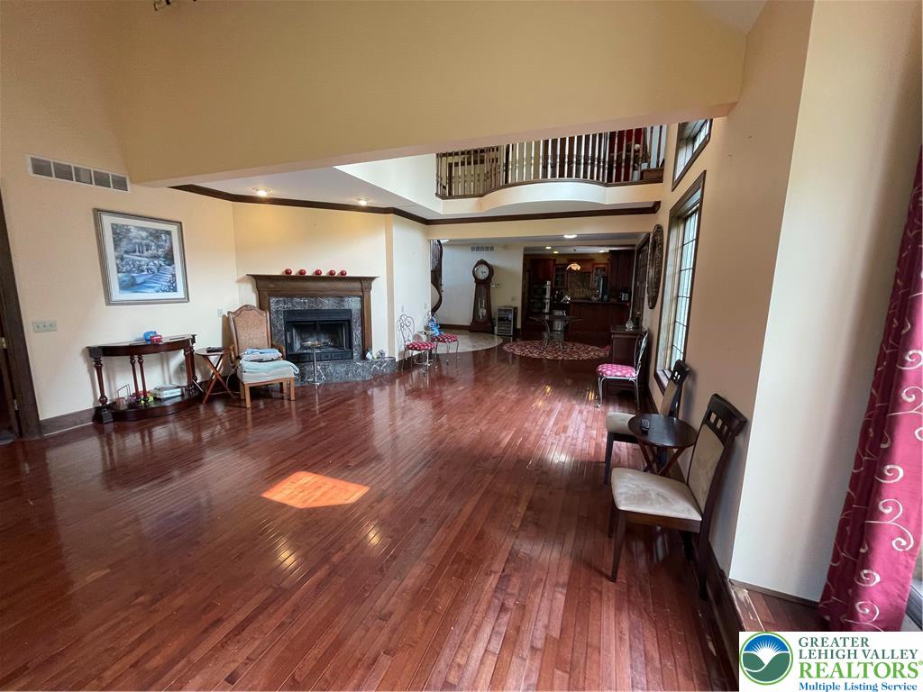 459 Mt Pleasant Road Bangor, PA 18013 - Photo 35 of 86 a living room with furniture and a fireplace