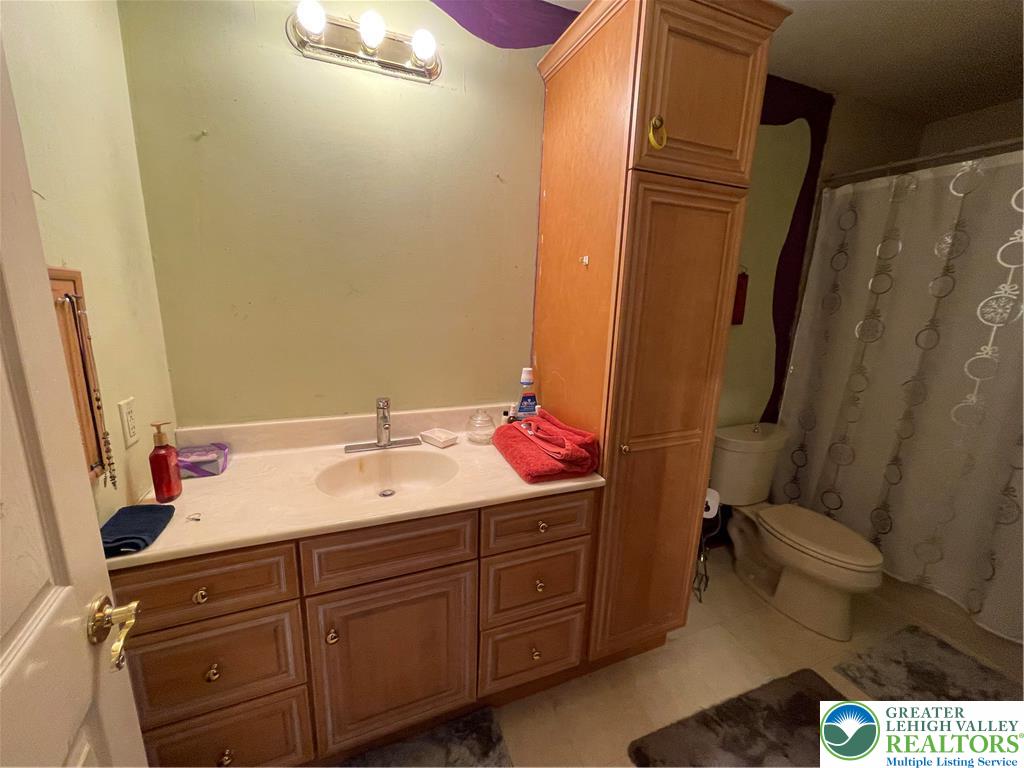 459 Mt Pleasant Road Bangor, PA 18013 - Photo 65 of 86 a bathroom with a sink and a mirror