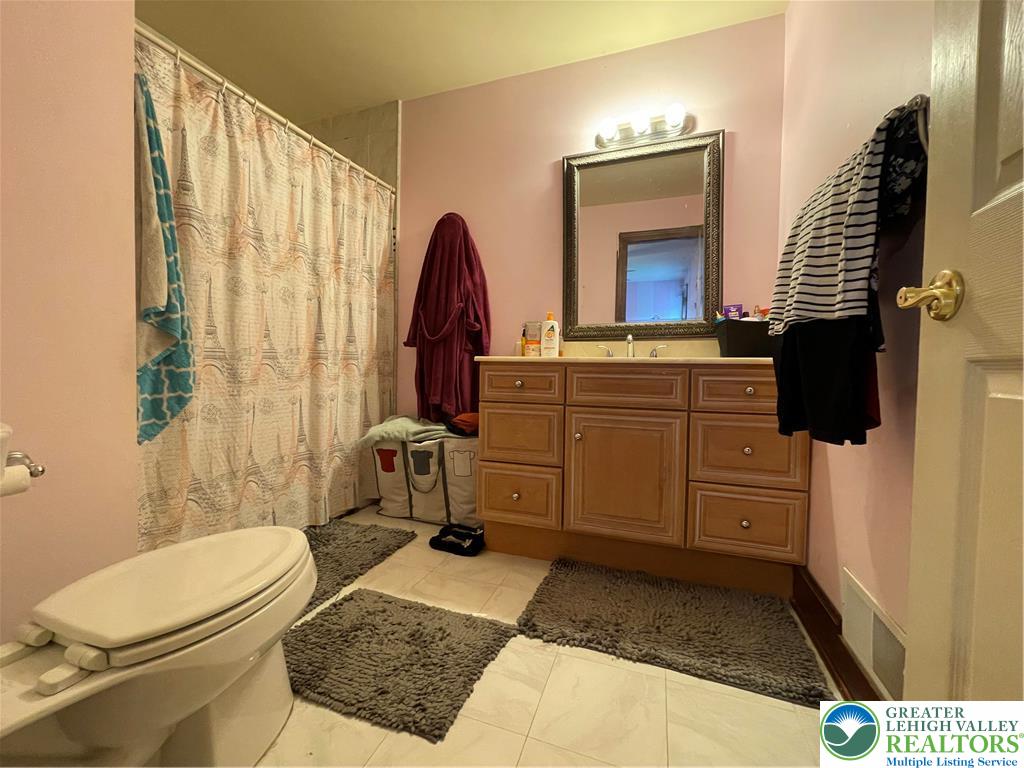 459 Mt Pleasant Road Bangor, PA 18013 - Photo 71 of 86 a bathroom with a sink a toilet and shower