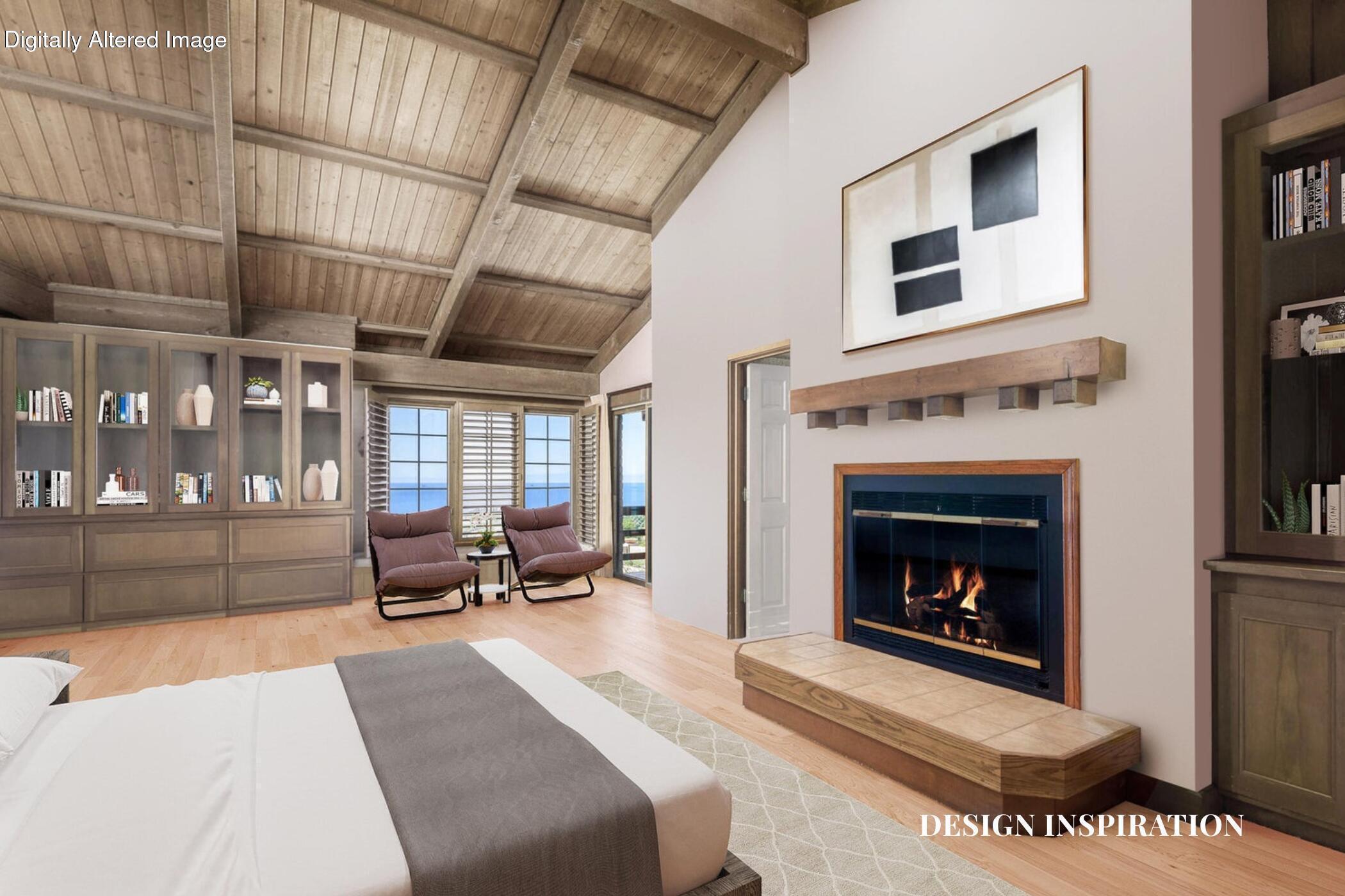 450 Lambert Road Carpinteria, CA 93013 - Photo 14 of 21 a living room with furniture large window and a fireplace