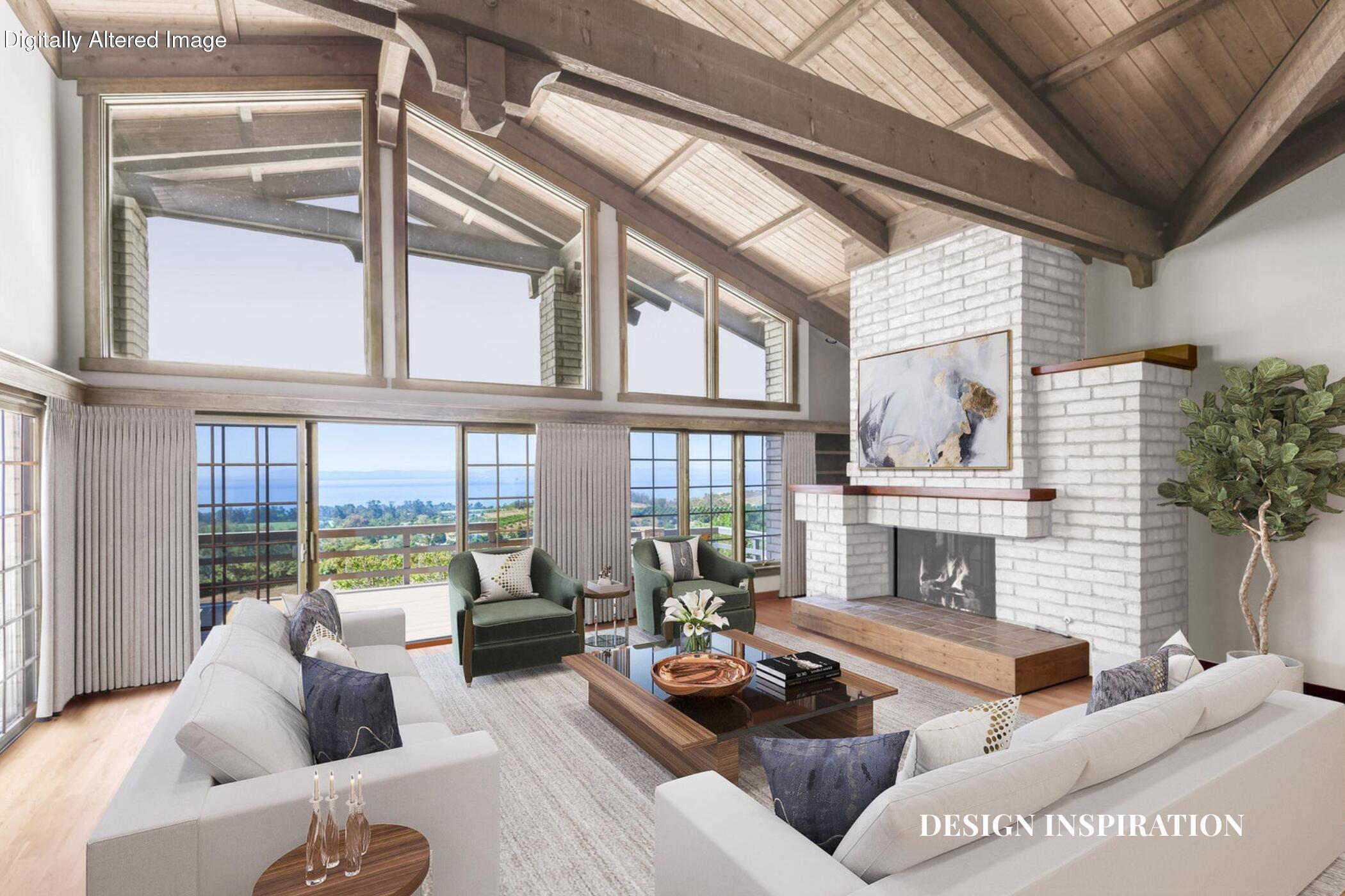 450 Lambert Road Carpinteria, CA 93013 - Photo 8 of 21 a living room with furniture fireplace and a large window