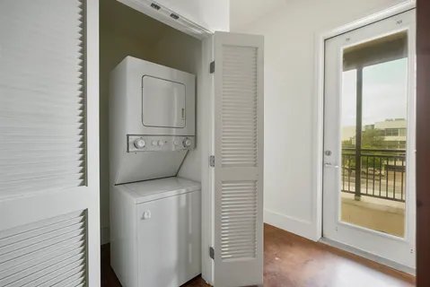 a view of a hallway to a house