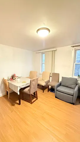 a living room with furniture and a couch