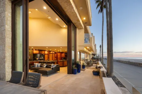 a outdoor living space with furniture