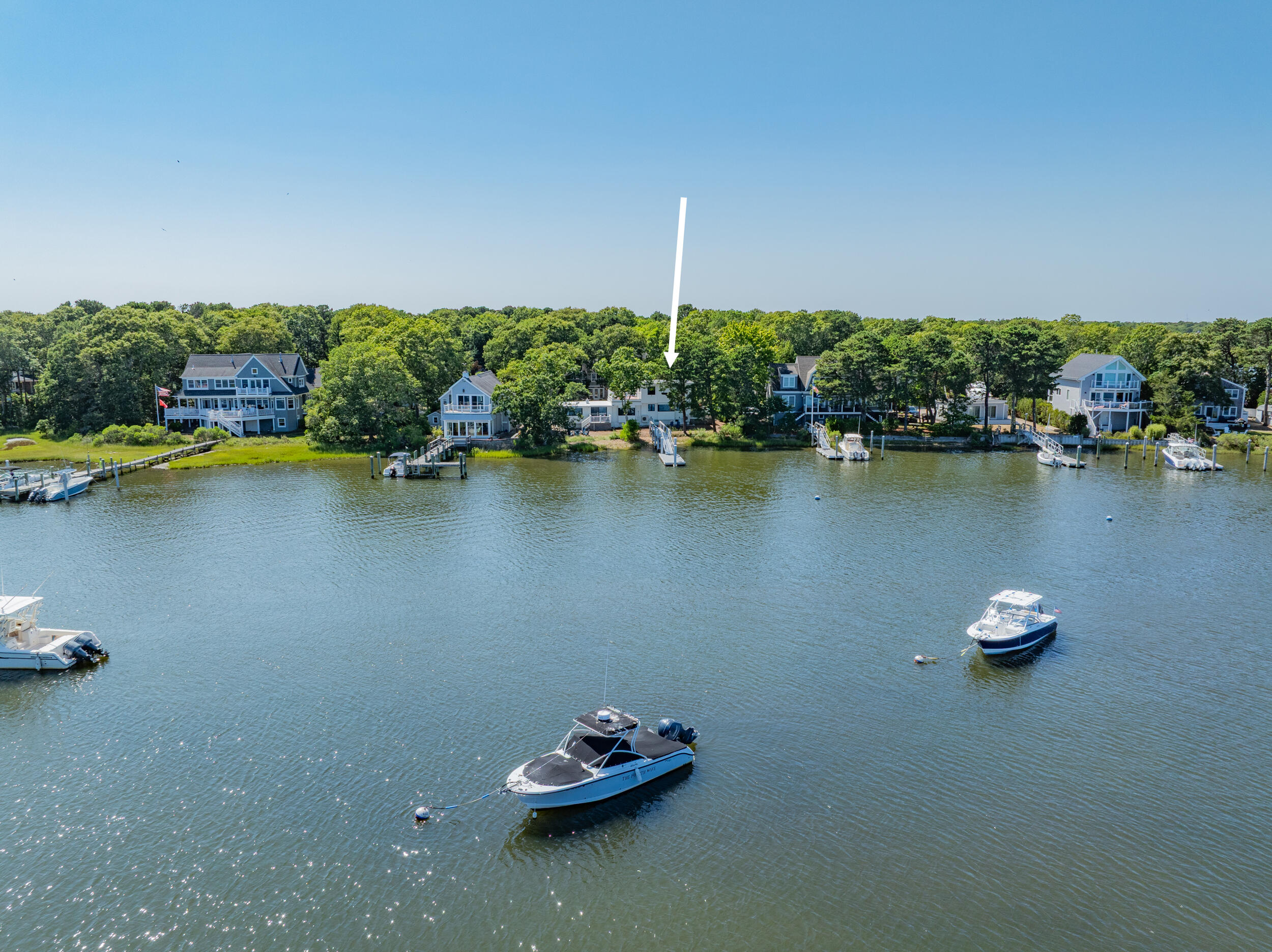 18 Great River Road Mashpee, MA 02649 - Photo 98 of 99 an aerial view of a house with outdoor space lake view and mountain view