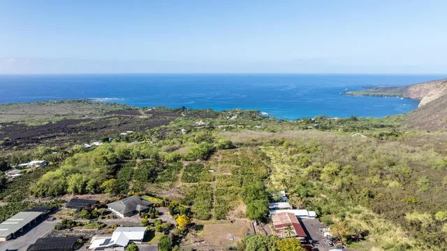 an aerial view of residential building and ocean