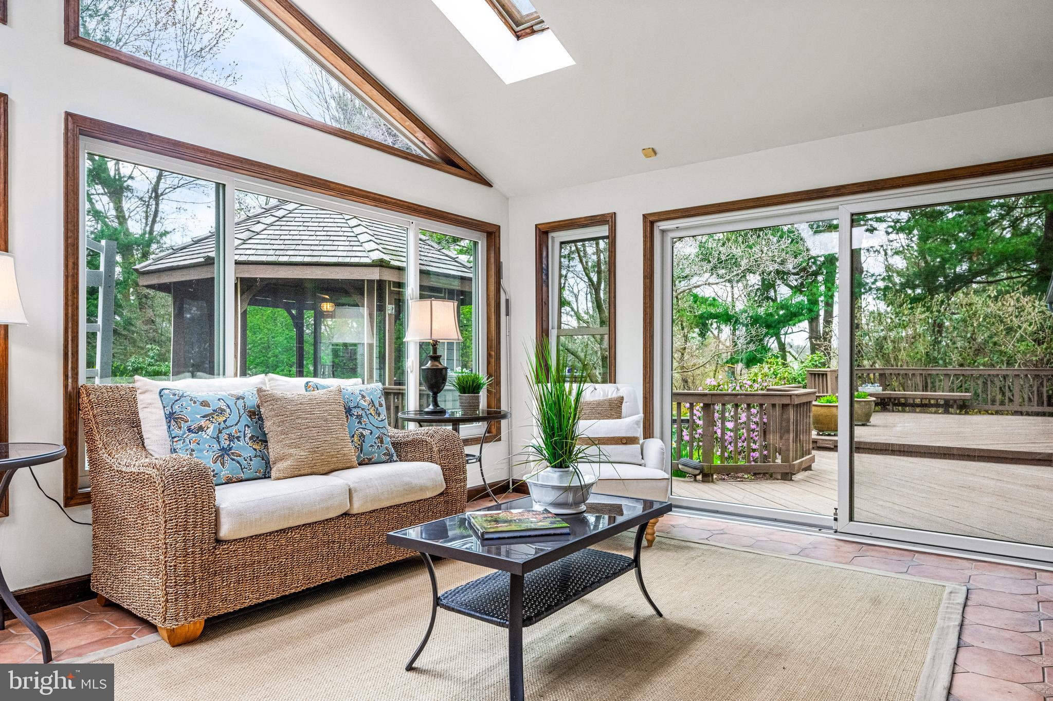607 Foxfields Road Bryn Mawr, PA 19010 - Photo 14 of 48 Sun porch with sliders to huge deck