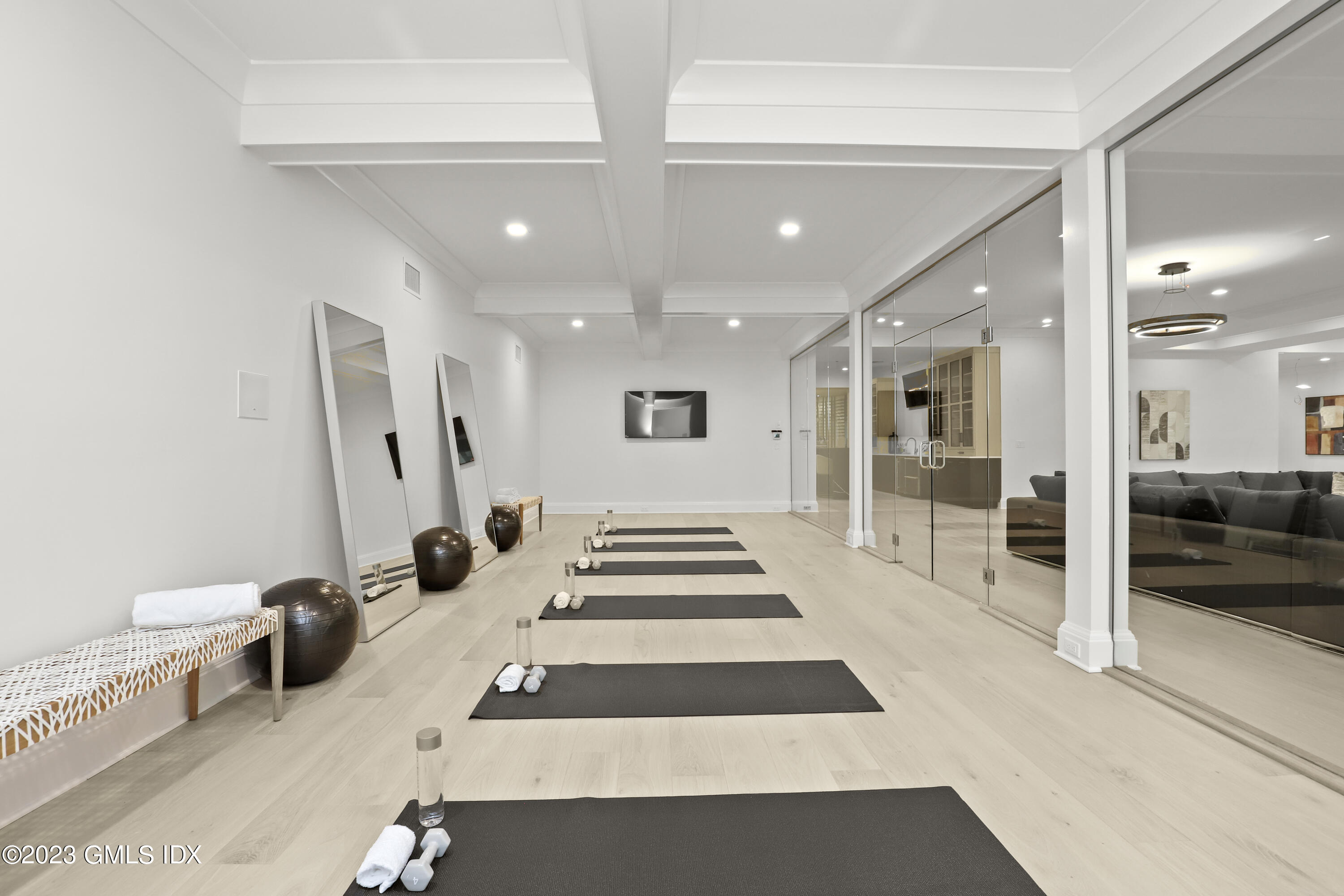 32 Meadowcroft Lane Greenwich, CT 06830 - Photo 34 of 43 a view of a lobby with black and white walls