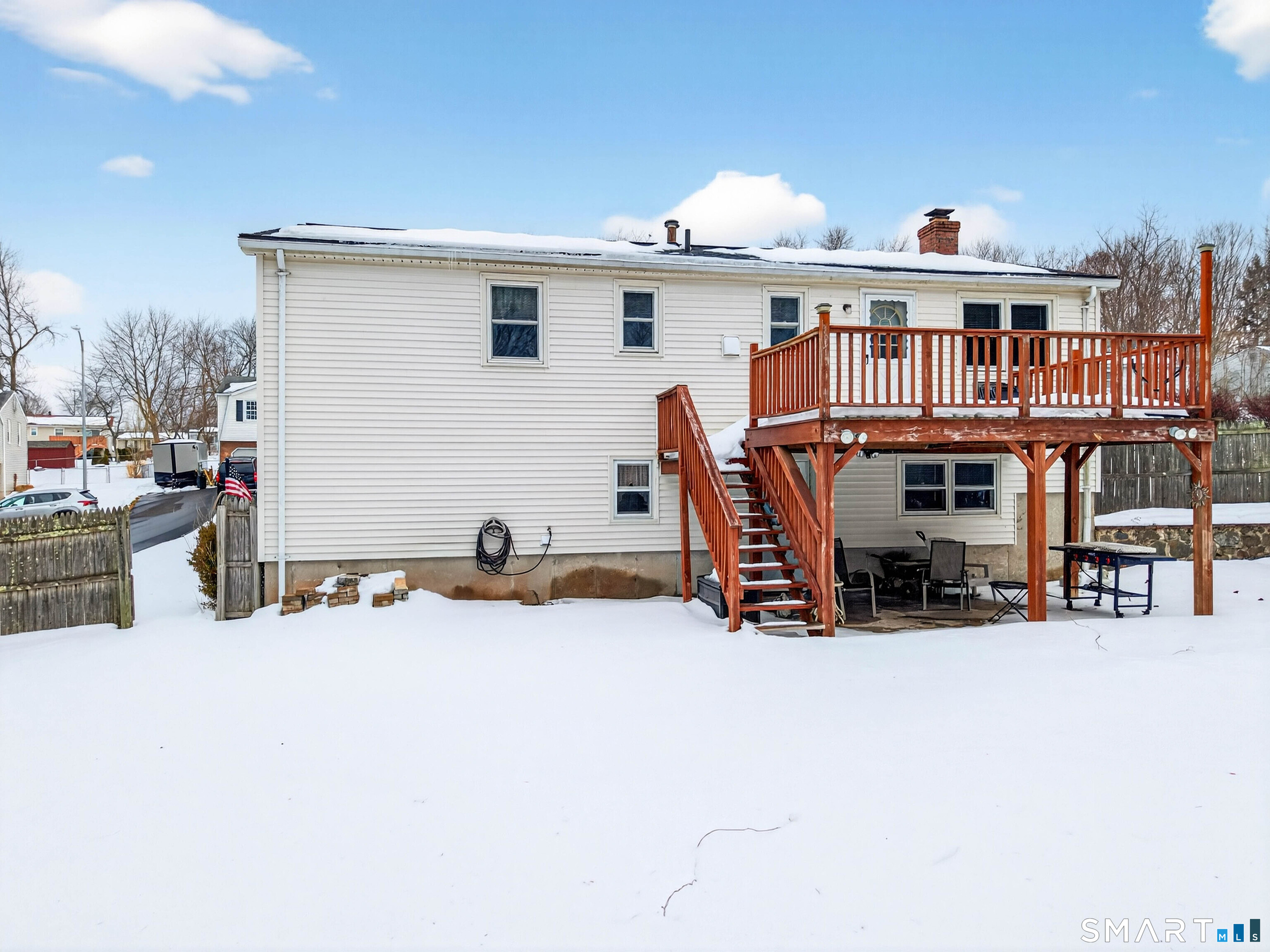 63 Spice Hill Drive Meriden, CT 06451 - Photo 22 of 30 a view of a house with a snow in the background