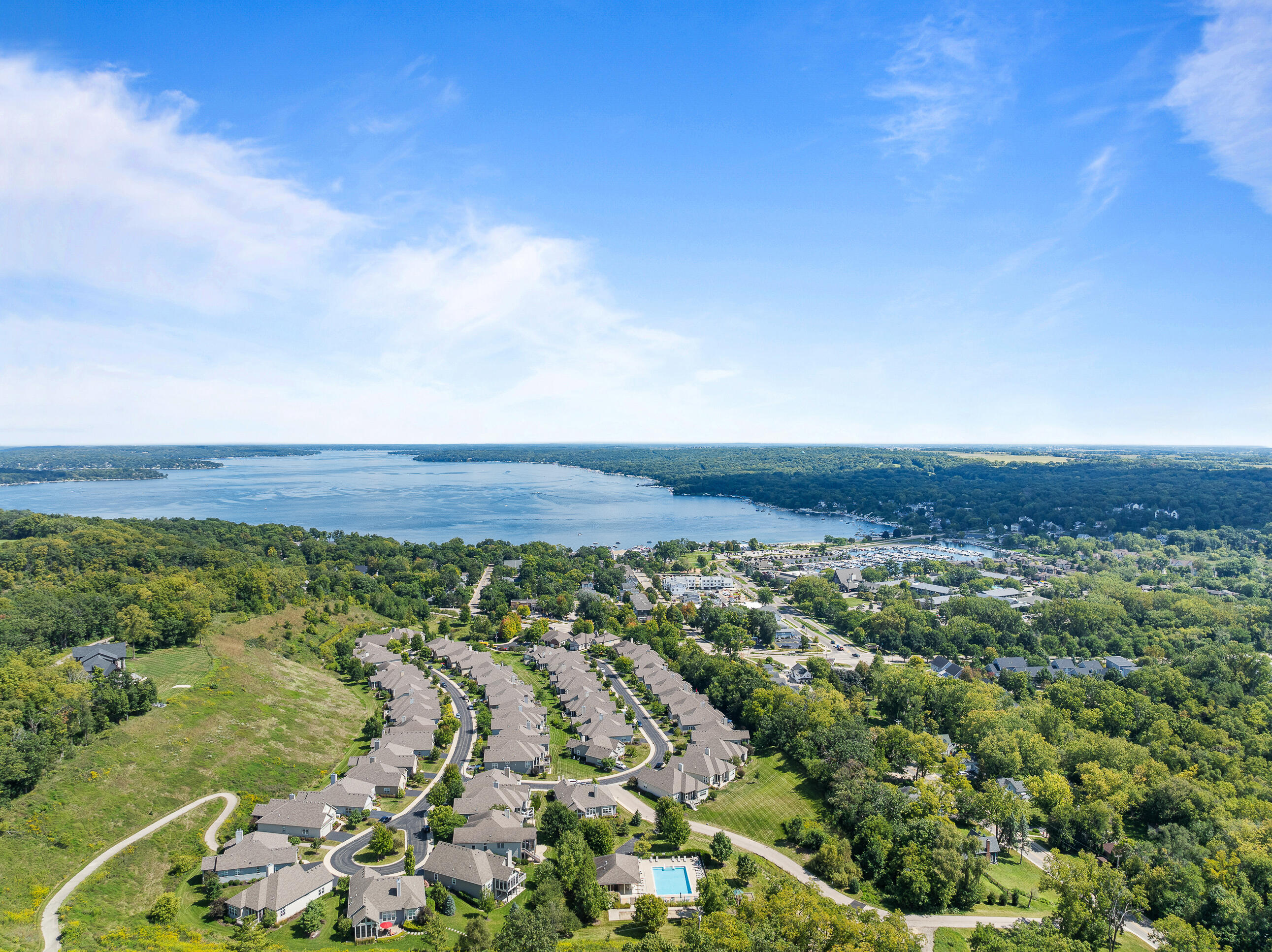 112 Lake Vista Circle Fontana, WI 53125 - Photo 38 of 48 Aerial View of The Cliffs of Fontana