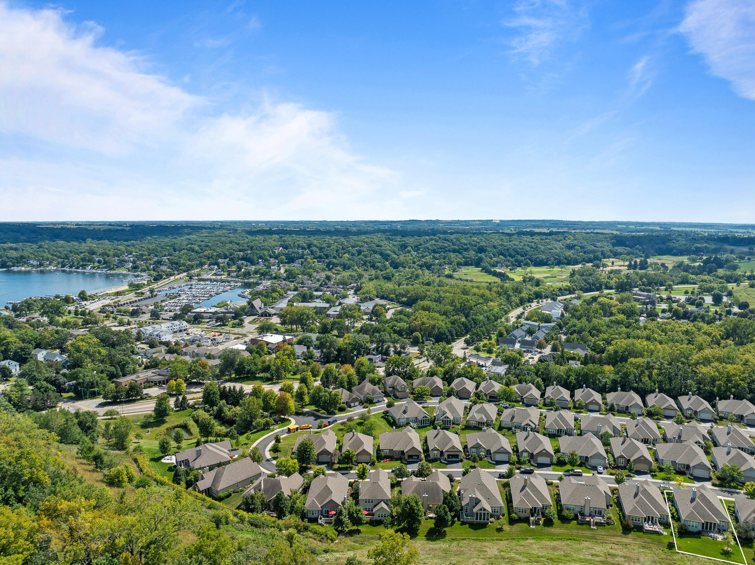 112 Lake Vista Circle Fontana, WI 53125 - Photo 39 of 48 Aerial View of The Cliffs of Fontana