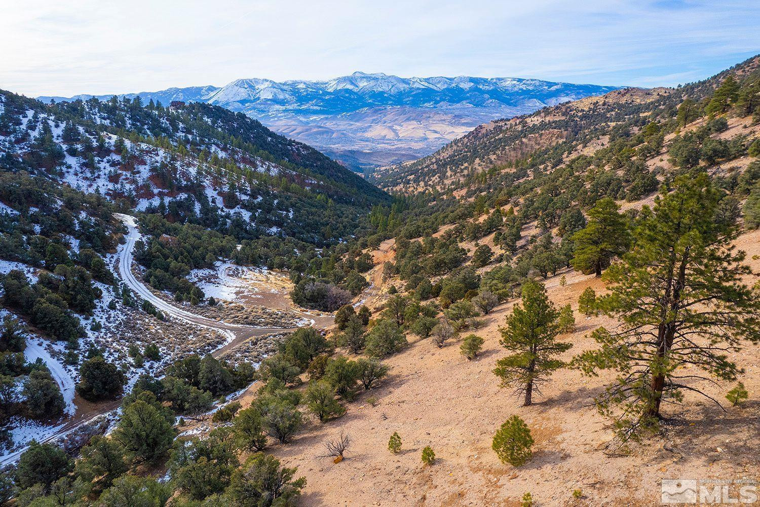 a view of mountain view with lots of trees