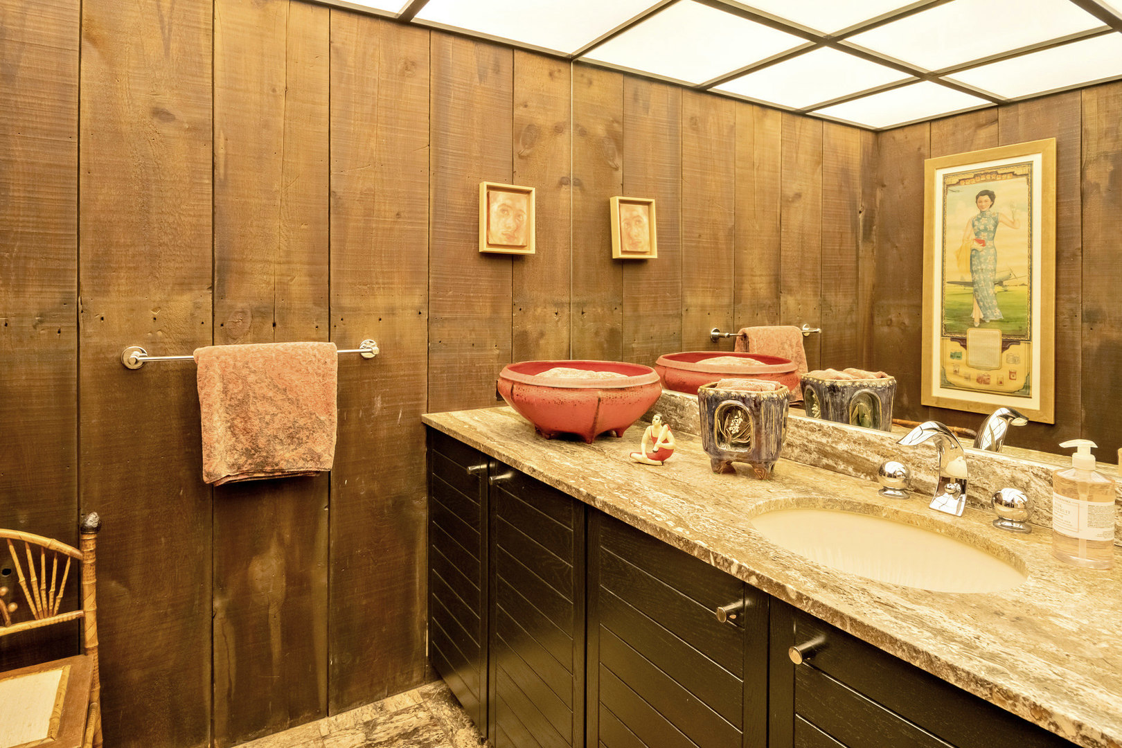 2109 Paulsen Road Harvard, IL 60033 - Photo 47 of 76 a bathroom with a granite countertop sink and a mirror
