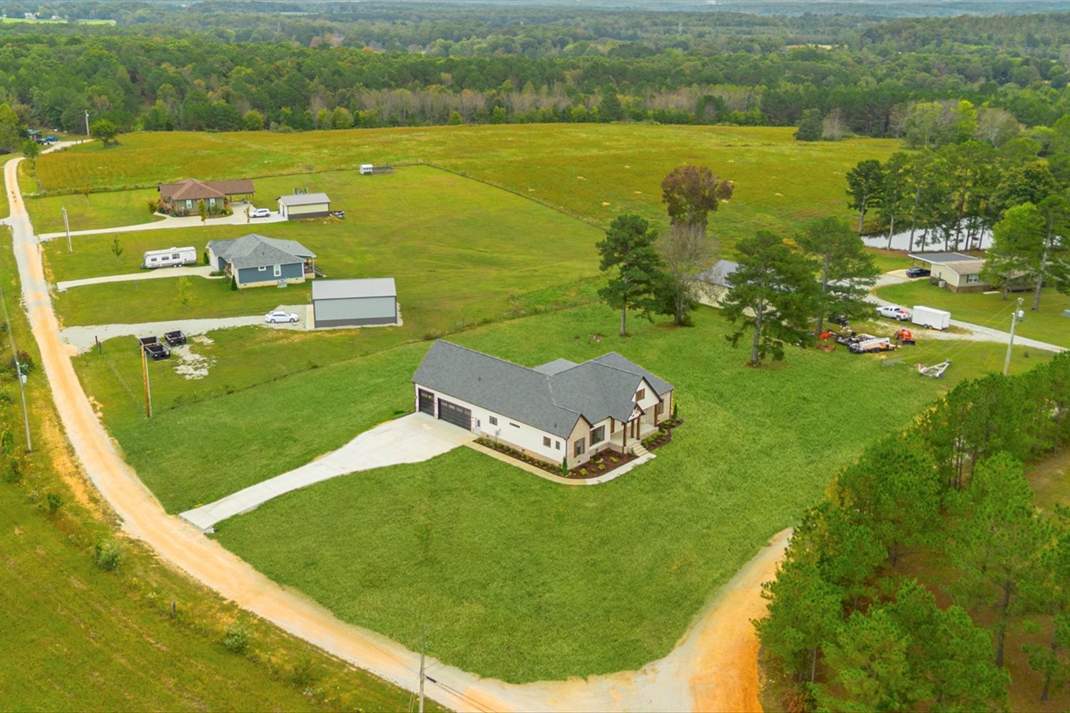136 Summer Lk Drive Summertown, TN 38483 - Photo 45 of 48 an aerial view of a house with a ocean view