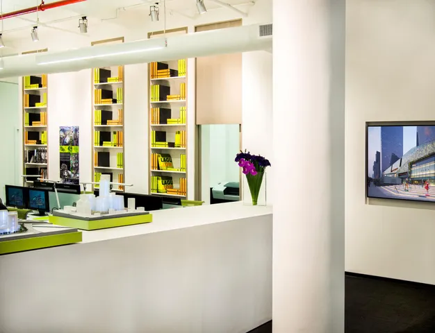 a room with gym equipment and a large window