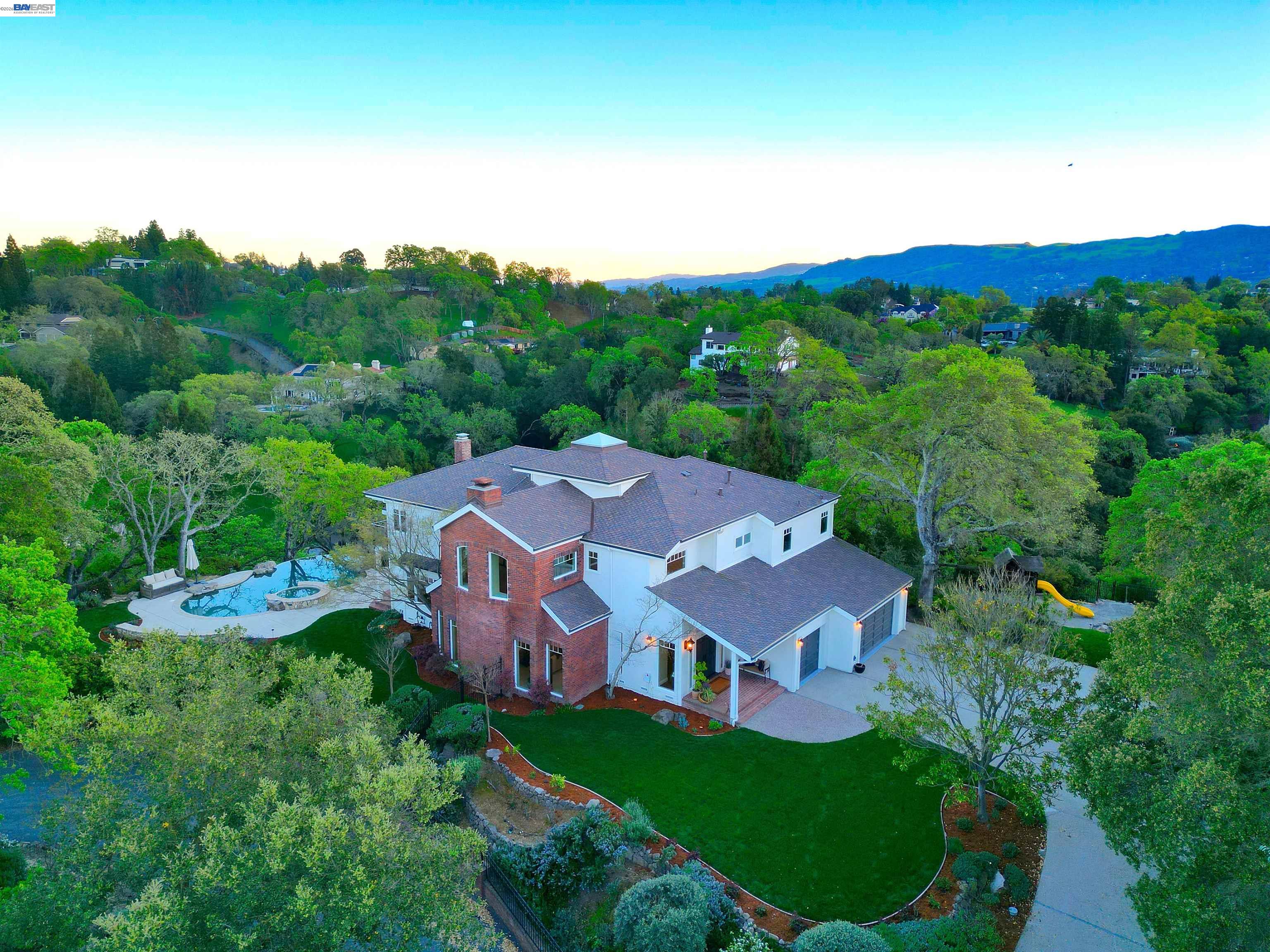 16 Ardendale Court Alamo, CA 94507 - Photo 1 of 58 an aerial view of residential houses with outdoor space and trees
