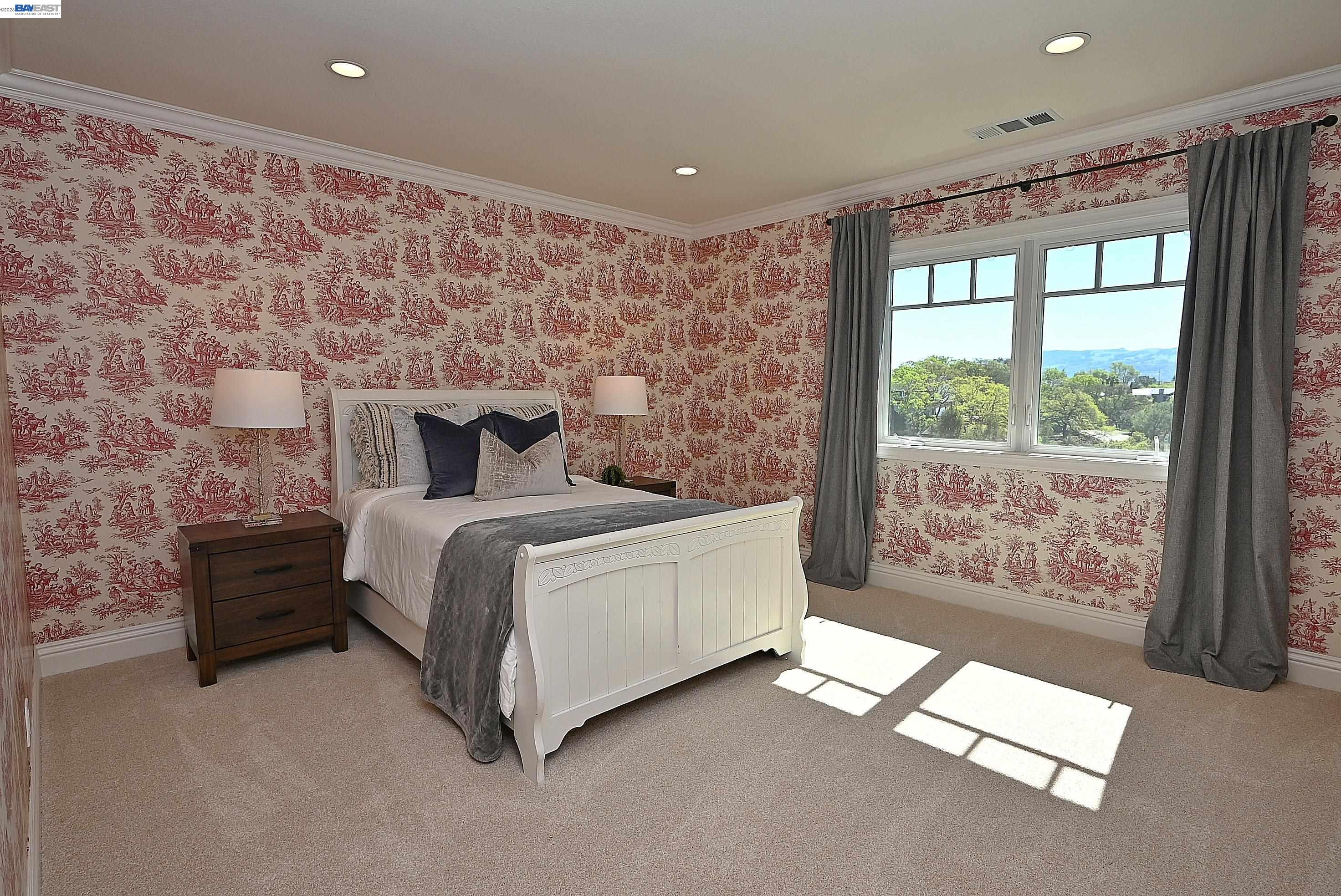 16 Ardendale Court Alamo, CA 94507 - Photo 43 of 58 a bed sitting in a room next to a balcony