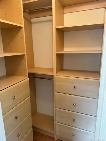 a close view of closet
