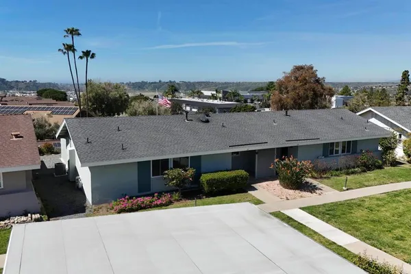 a aerial view of a house