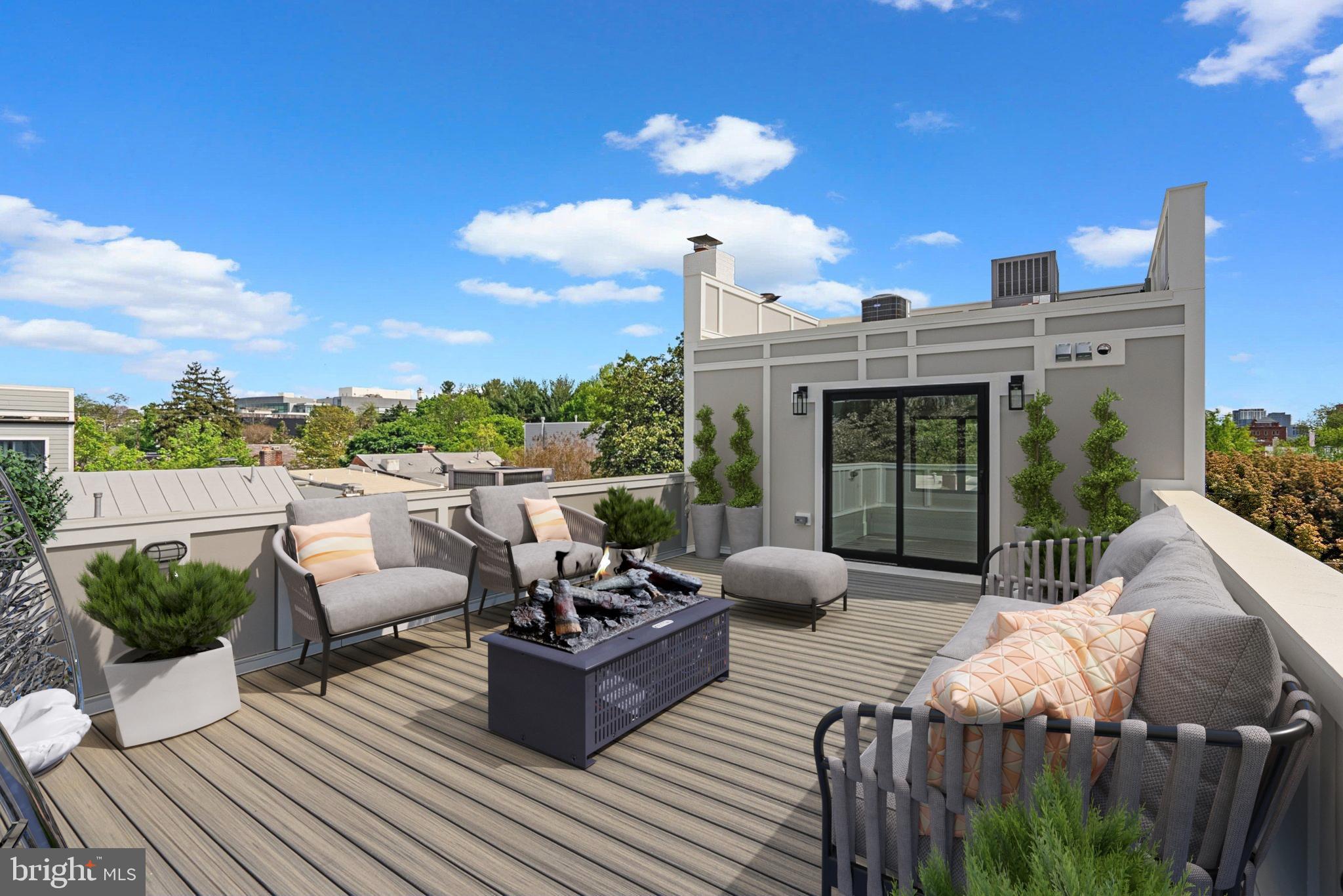 3710 S Street Northwest Washington, DC 20007 - Photo 23 of 32 a view of roof deck with couches