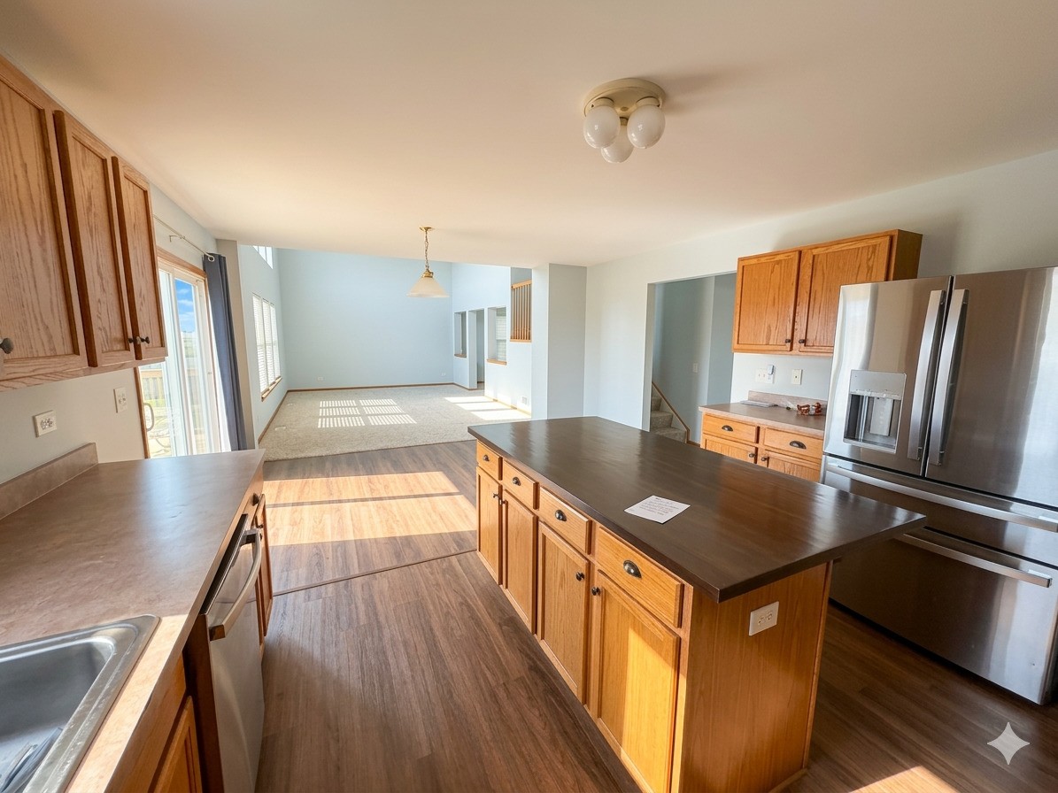 966 Forest View Way Antioch, IL 60002 - Photo 3 of 23 a kitchen with stainless steel appliances granite countertop a sink stove and refrigerator