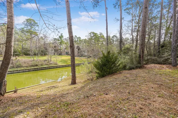 a view of a yard with an outdoor space