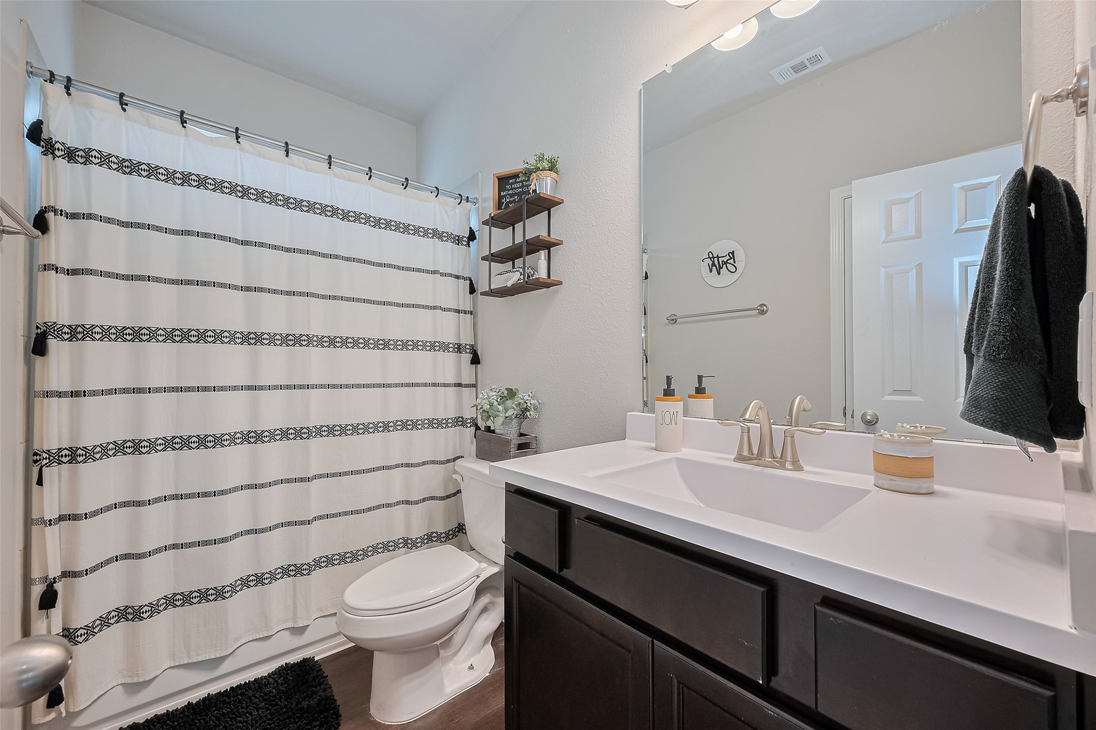 1214 Red Hills Drive Rosharon, TX 77583 - Photo 26 of 46 a bathroom with a sink toilet and shower