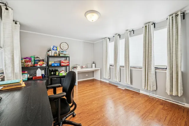 a street view covered with snow