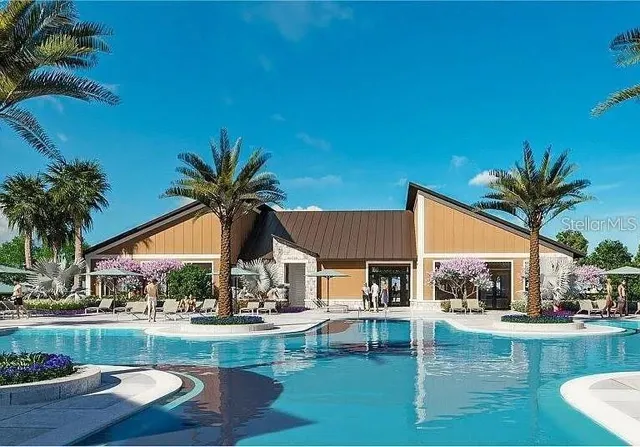 a view of swimming pool and lake view