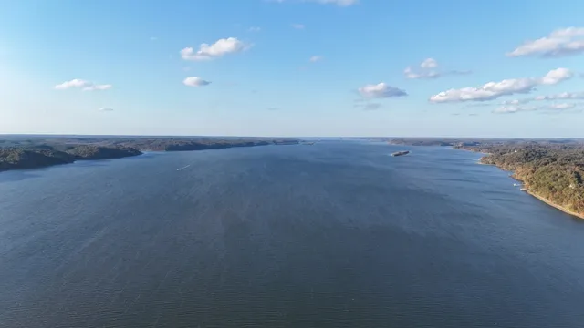 a view of lake and mountain