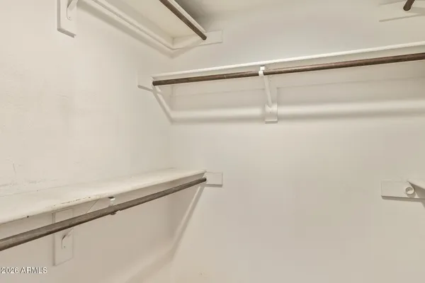 a close view of closet
