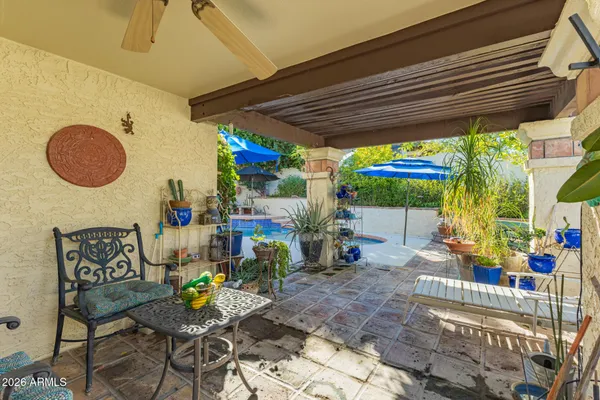a view of outdoor space with seating area