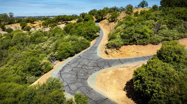 a view of backyard with green space
