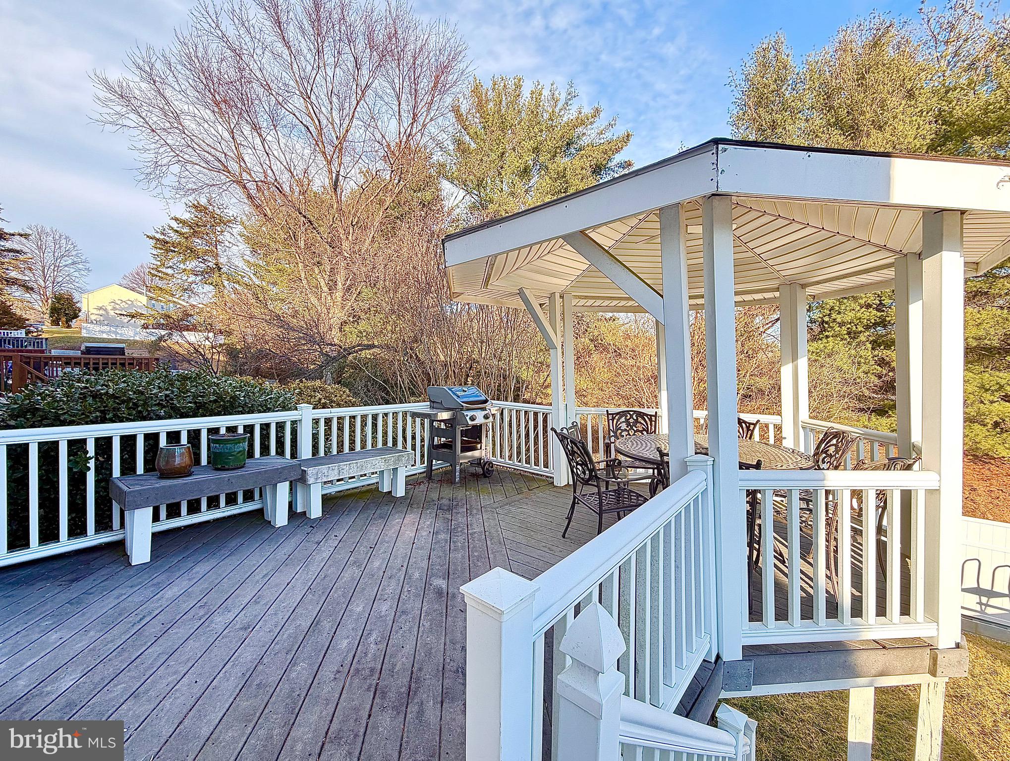 1 Broadleaf Court Baltimore, MD 21234 - Photo 34 of 35 a view of a deck with couches wooden floor and fence