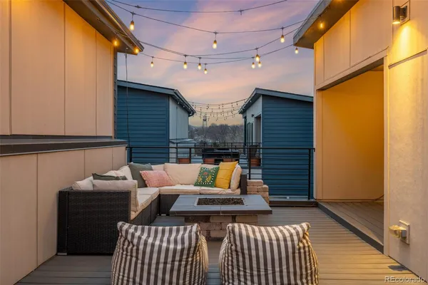 a view of outdoor seating space